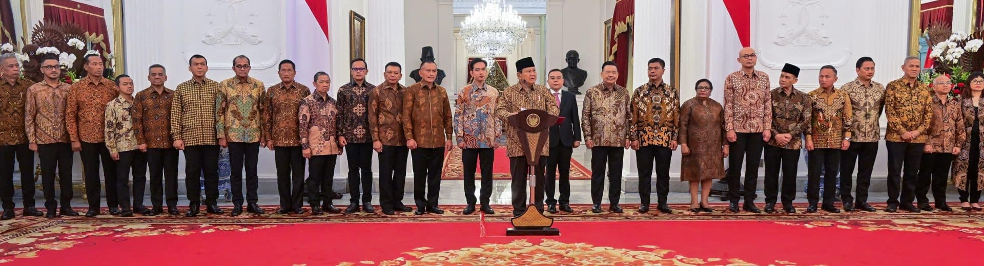 Pengumuman wakil menteri di Istana Merdeka, Jakarta, 20 Oktober 2024